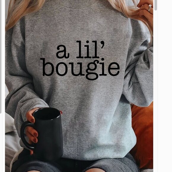A Lil Bougie Grey Sweatshirt Brand New! - Picture 1 of 2